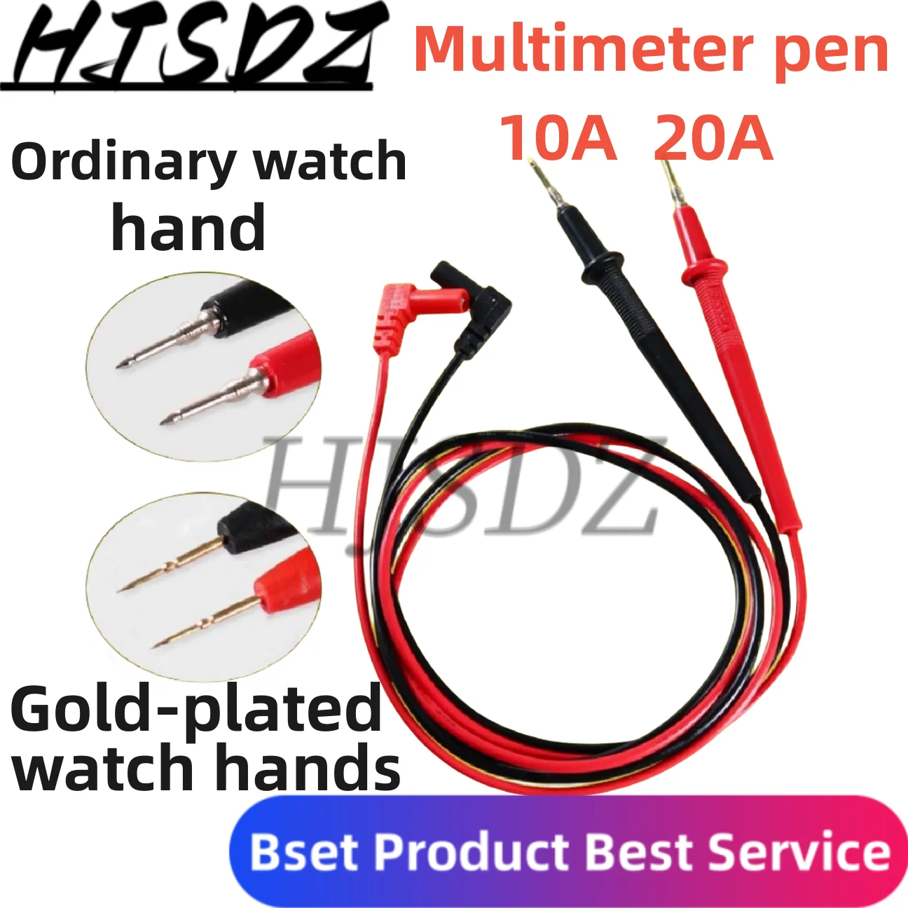 1Pair Universal Digital 1000V 10A 20A Thin Tip Needle Multimeter Multi