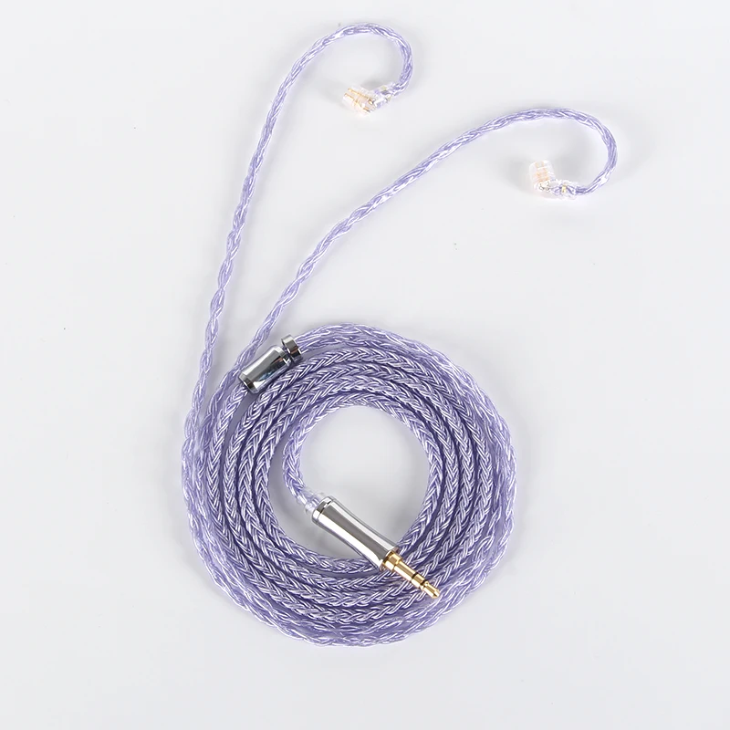 イヤホンケーブルセット（グレー系） TRI-Onyx」6芯 6N 単結晶銅銀メッキ線ケーブル ／ 高級感のある外観と