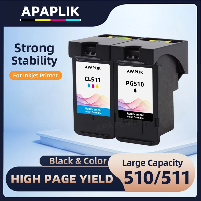 Cartucce 510XL & 511XL Compatibili Canon – Stampe Nitide E Colori Vivaci, Con Chip Smart E Resa Extra, Perfette Per Casa E Ufficio