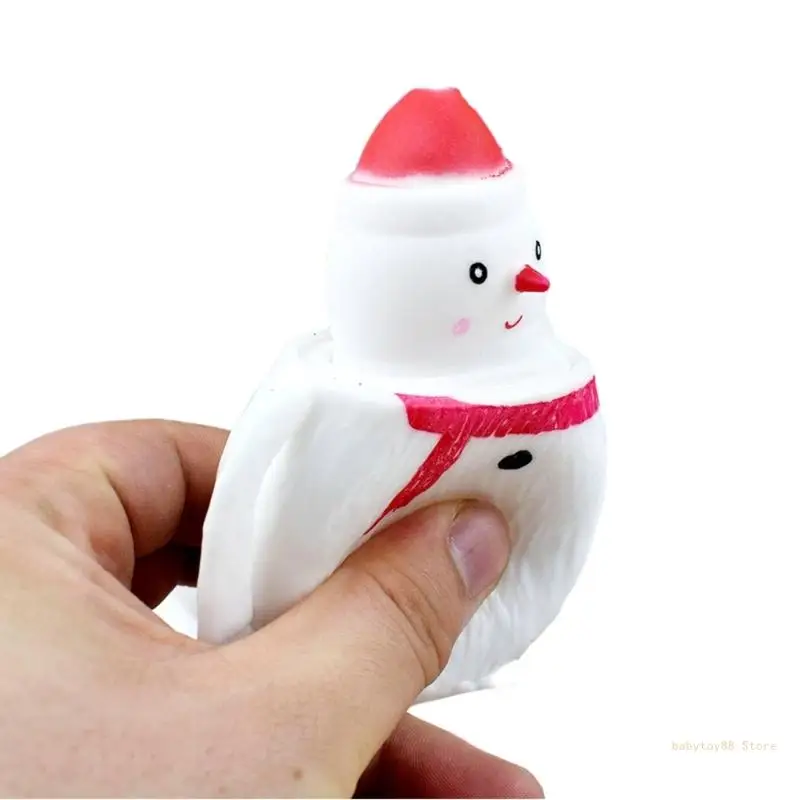 

Y4UD Festive Fidgets Santa Toy Squeezable Decompression TPR Toy Squishy Squeeze Toy Kids Party Favor Anti-Stress Toy