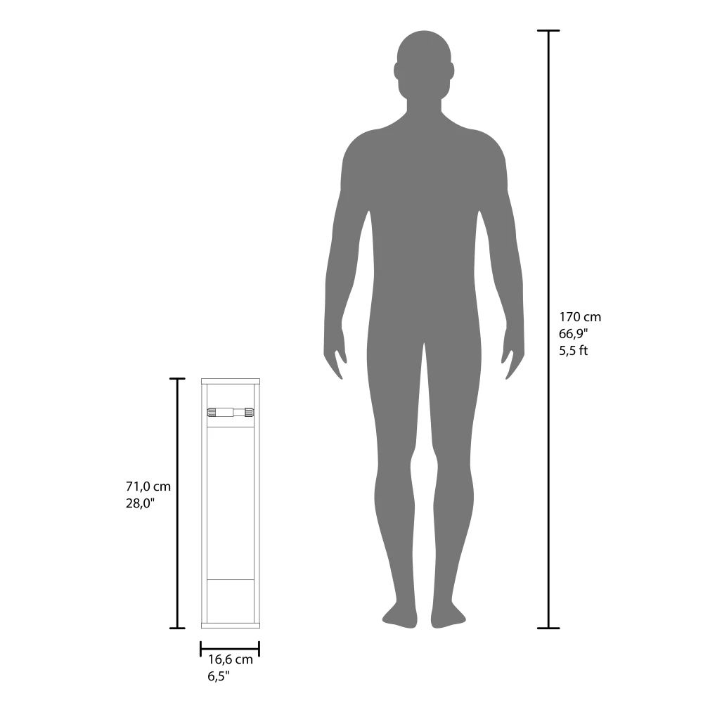 Bali  28" High Toilet Paper Holder Narrow Shelf Organizer for Bathroom, Living Room, Kitchen 4