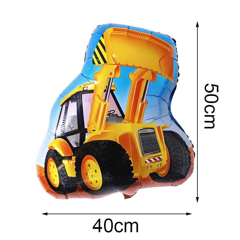 Construction Vehicle Foil Balloons Set for Boys Birthday Party Decorations