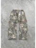 Pure Cotton Material Camouflage Jogger Sweat Pants Mens Embroidered Pattern High Street Casual Pant Oversized Loose Pants Women 1
