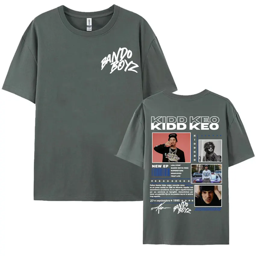 Rapper Kidd Keo Bando Boyz Tour Merch Tee Shirt Men's Women Harajuku Hip Hop Punk Street T-shirt Casual Cotton Oversized T Shirt 3