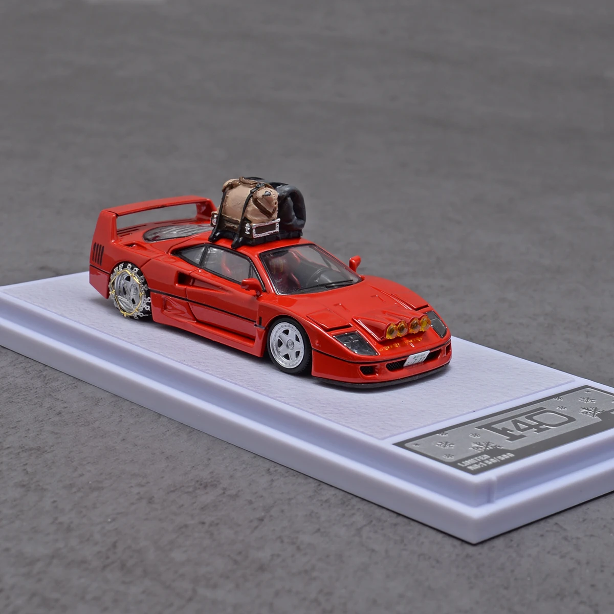 FY Diecast 1/64 Scale Ferrari F40 Rampante Snow Edition with Retractable Headlights Alloy Car Model Toys for Boys Gift 12 S8d55c13e6bfc45e2a824b7506530aa16u