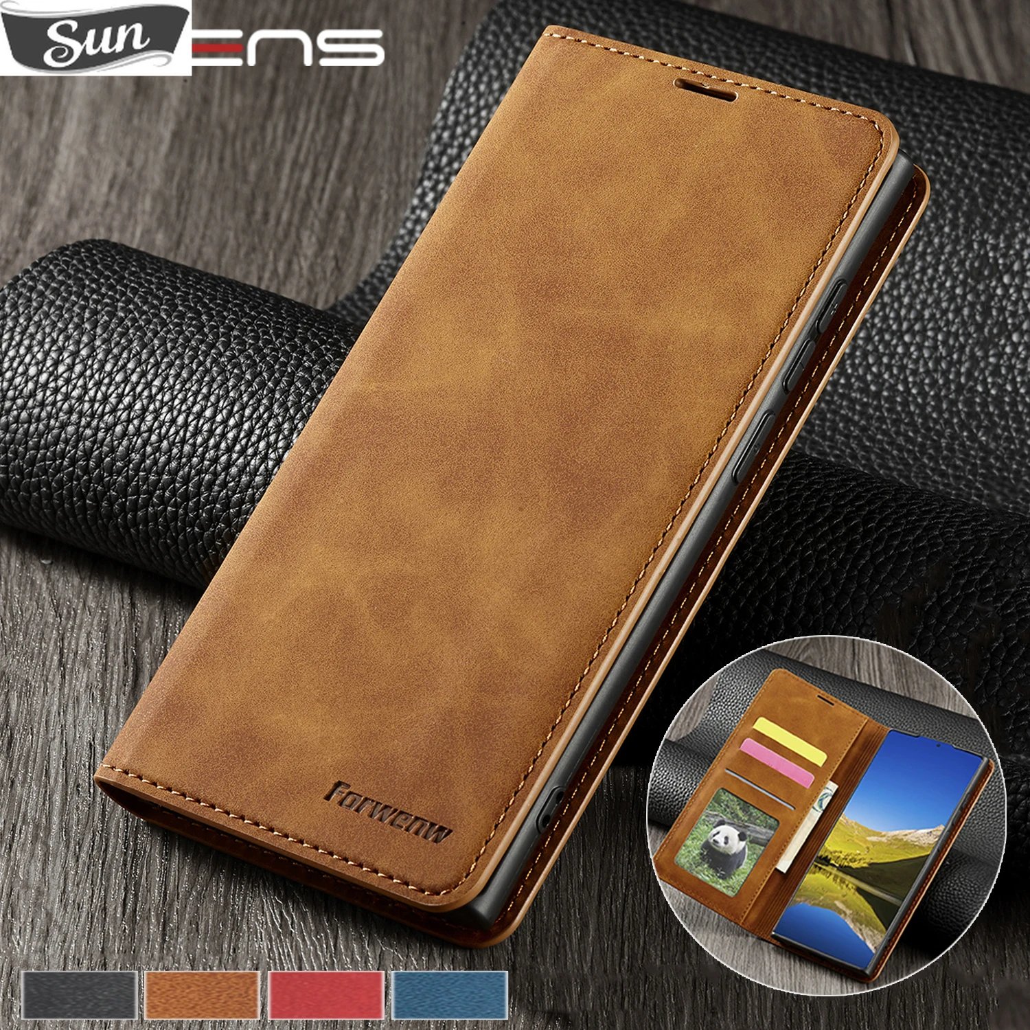 

Роскошный кожаный чехол-книжка для телефона Samsung Galaxy S23 S22 S21 S20 FE Ultra S10 S9 S8 Plus S7 Edge Note 9