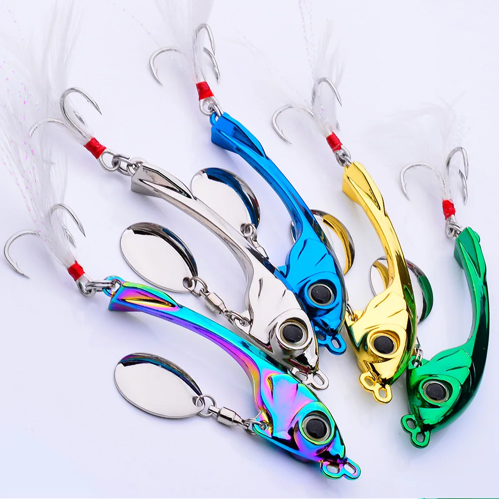 Rotierende Metall Vib Vibration Spinner Klinge Köder für Angel köder 9/12/17 Jigs Forelle harte Köder Bass Pike Barsch Tackle Pesca – Detail 10