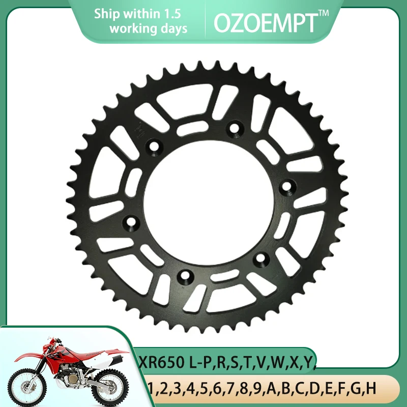 

OZOEMPT 520-45T Motorcycle Rear Sprocket Apply to XR650 L-P,R,S,T,V,W,X,Y,1,2,3,4,5,6,7,8,9,A,B,C,D,E,F,G,H,J,K,L,M,L2