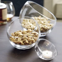 Creativity Glass Storage Jar Transparent Bevel Without Cover Living Room Desktop Snack Organizer Bedroom Jewelry Modern Jars 2