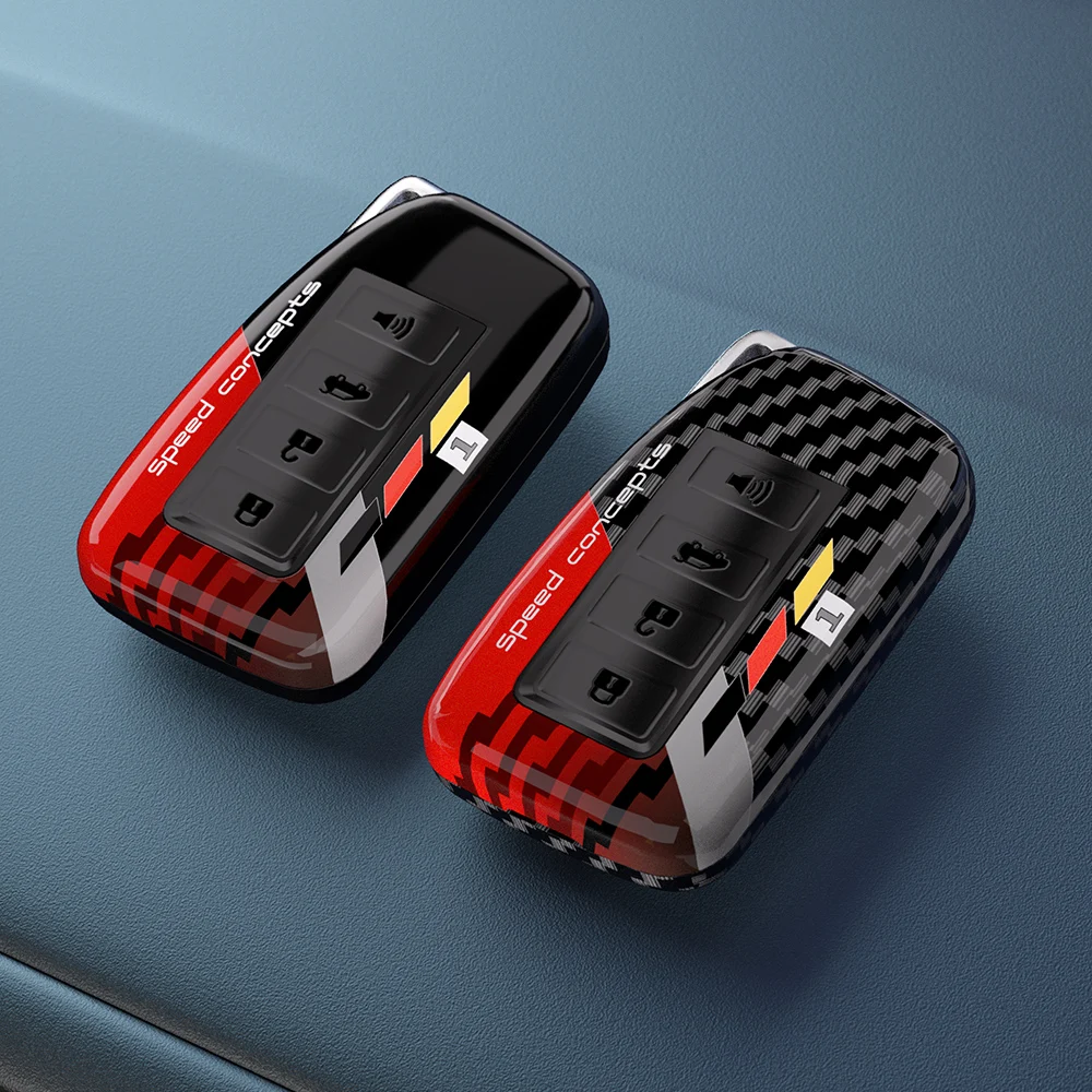 Premium ABS Carbon Car Key Case Cover
