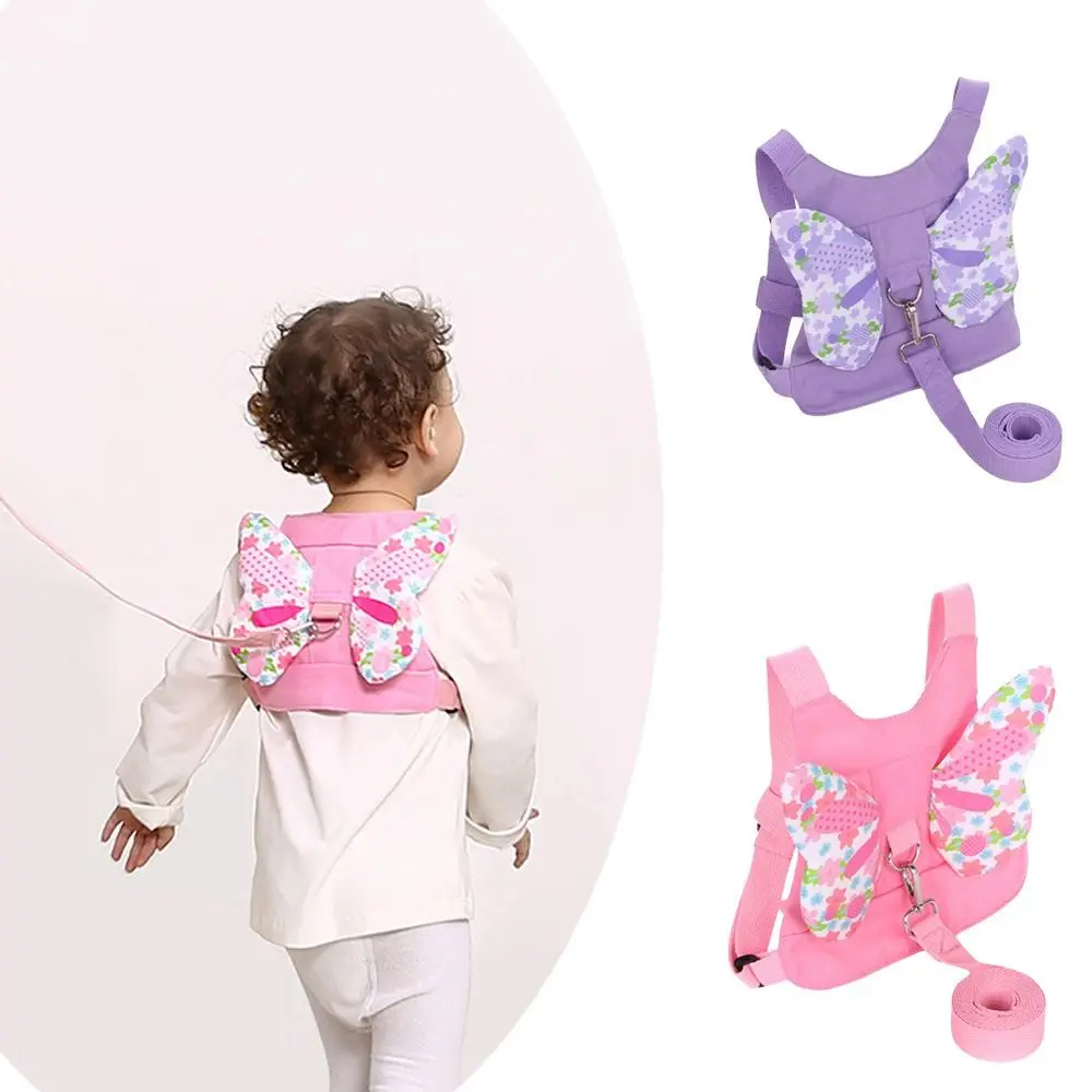 2-in-1 Design Anti-lost Walking Harness Retractable Wrist Link Strap Toddlers Leash Soft Material Spring Rope Toddler Harness