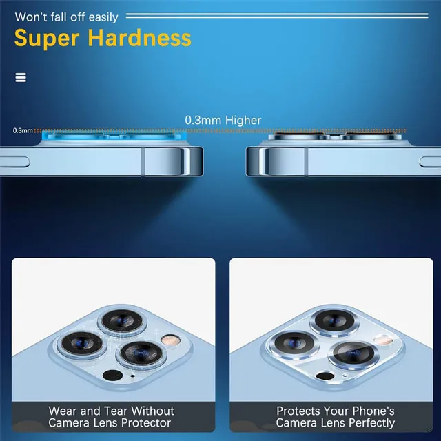 Protection camera pour iPhone 15 pro max iphone 16 15 12 13 14 pro protege camera iphone 15 pro camara protector iphone 16 coque d'objectif iphone 14 pro max protection appareil photo iphone15 pro accessoires iphone 15 6