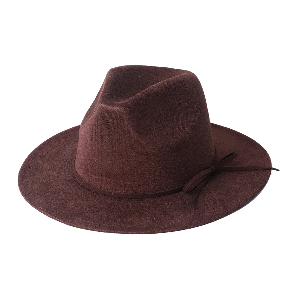 Blauer 7 cm großer Wildlederhut, Fedoras, mehrfarbig, Damenhut, Herren-Panamahut, geeignet für alle Militärfarben, Fedora-Hutшапка Turismo – Detail 19