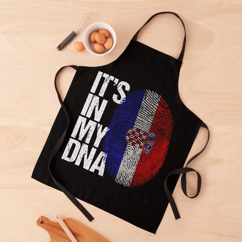 

croatia Its In My DNA - Gift For Croatian From Croatia , dna gift womens mens roots flag proud pride Apron