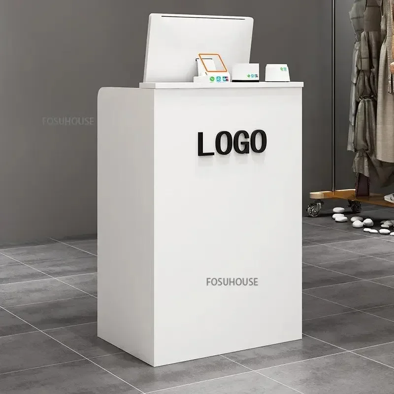 Nordic Clothing Store Beauty Salon Reception Counter Small Shop Cash Register Modern Company Reception Desks Consultation Desk