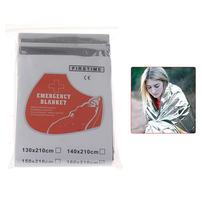 Emergency thermal blanket outdoor waterproof survival blanket aluminum