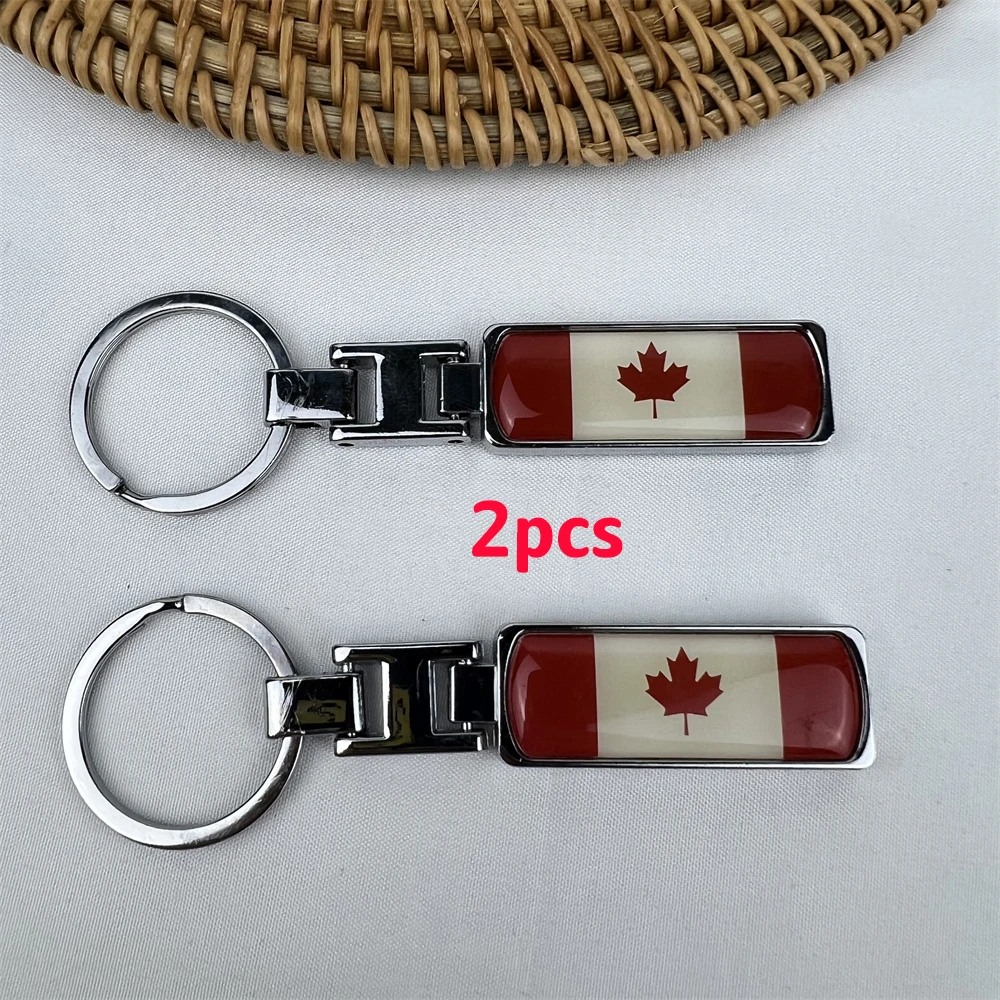 Portachiavi Per Auto 2 Pezzi Portachiavi In Lega Metallo Canada Falg Per Ford Honda Citroen Audi Bmw Toyota Nissan Kia Gmc Jeep Ram Accessori Auto