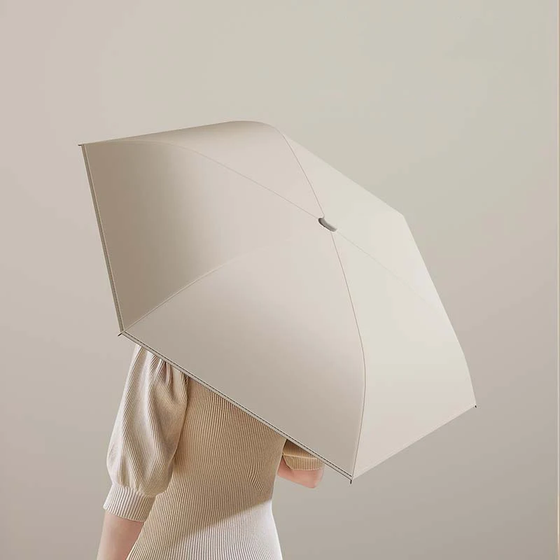 Sunscreen compact umbrella pocket UV resistant sun umbrella five fold weather friendly mini folding card umbrella