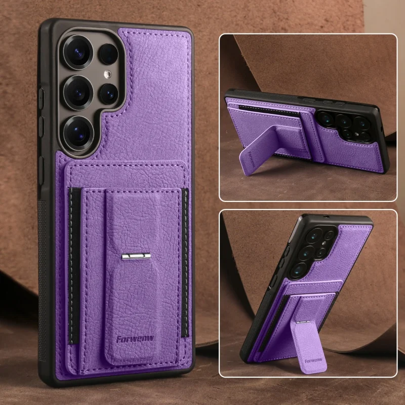 Kickstand Leather Wallet Phone Case Cover