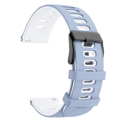 Silicone Sports Strap - 20mm/22mm, Ocean Race Design - 1pcs 22mm (Blue White)