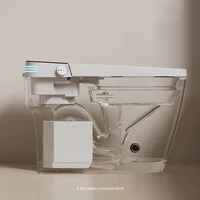 Smart Toilet with Bidet Built In, Automatic Intelligent WC, Heated Bidet Seat, Foot Sensor Operation, Auto Flush, Remote Control 2