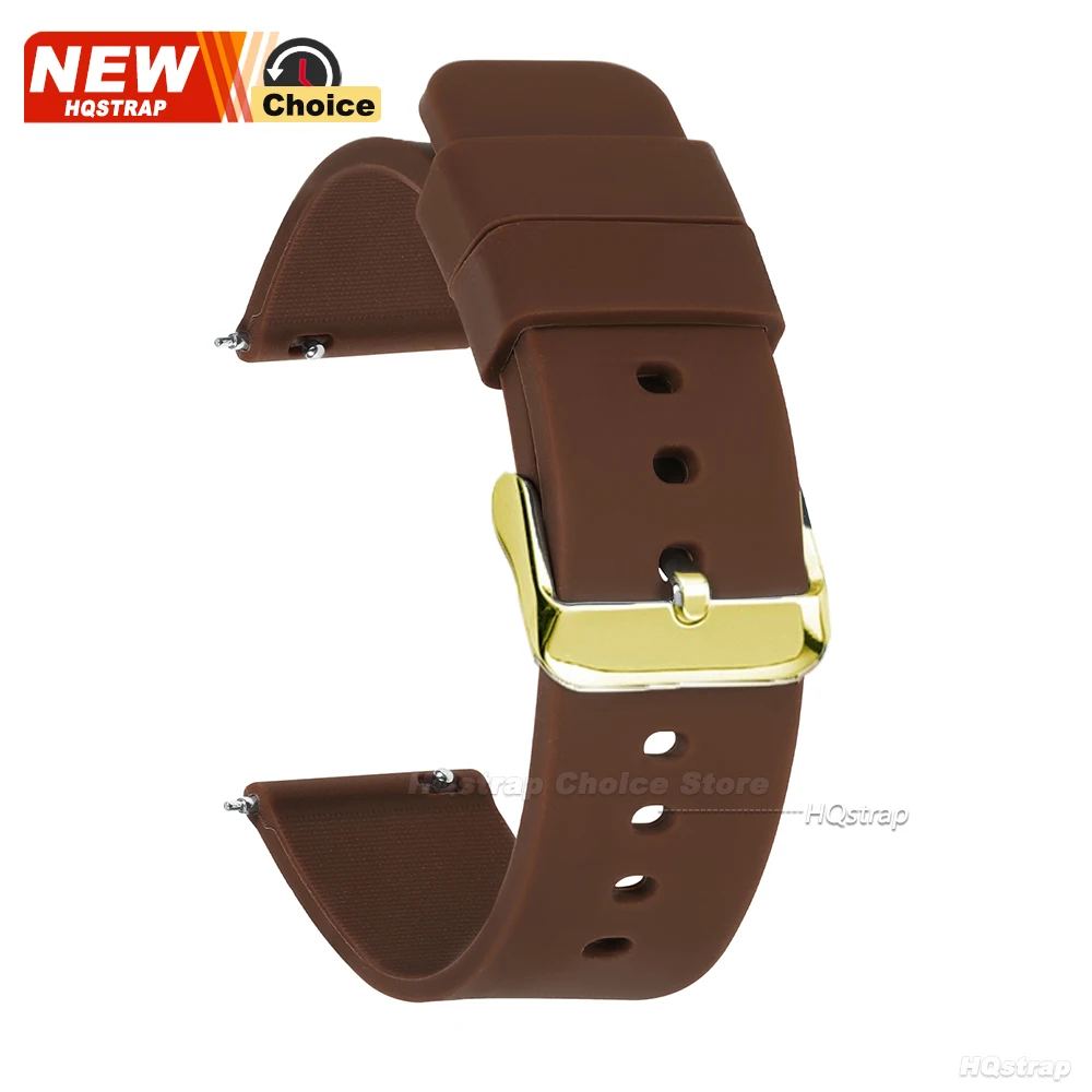 Gold Colorful Silicone Strap Universal Waterproof Wristband