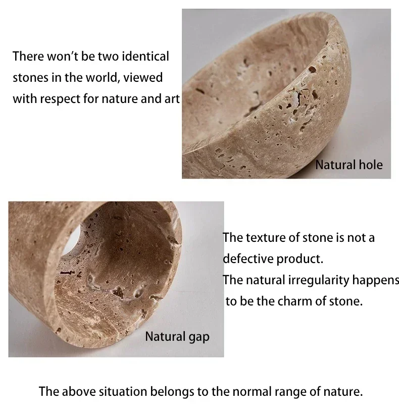 Luma Cream Yellow Travertine Stone Lamp - Image 10
