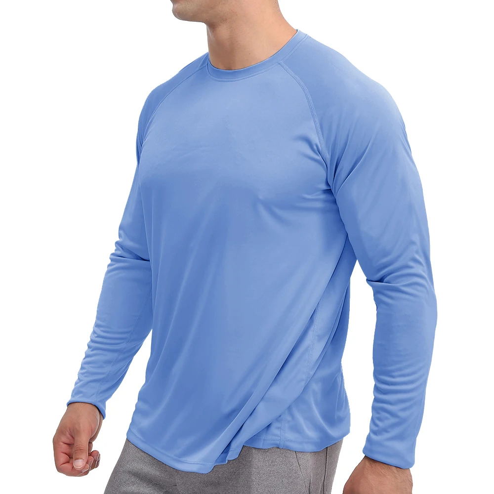 TACVASEN Sun Protection T-shirts Summer UPF 50+ Mens Long Sleeve Quick Dry Athlectic Sports Hiking Performance T-shirts Tee Tops