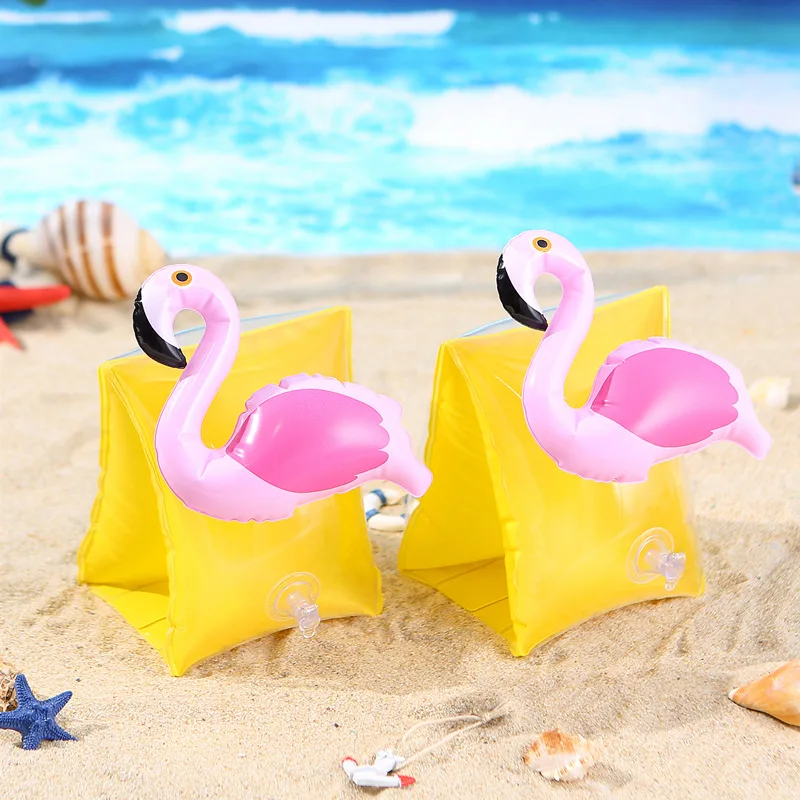Baby Arm Swimming Ring Child inflatable Pool Float Swimming Arm Ring Safety Training Circle Float Flamingo