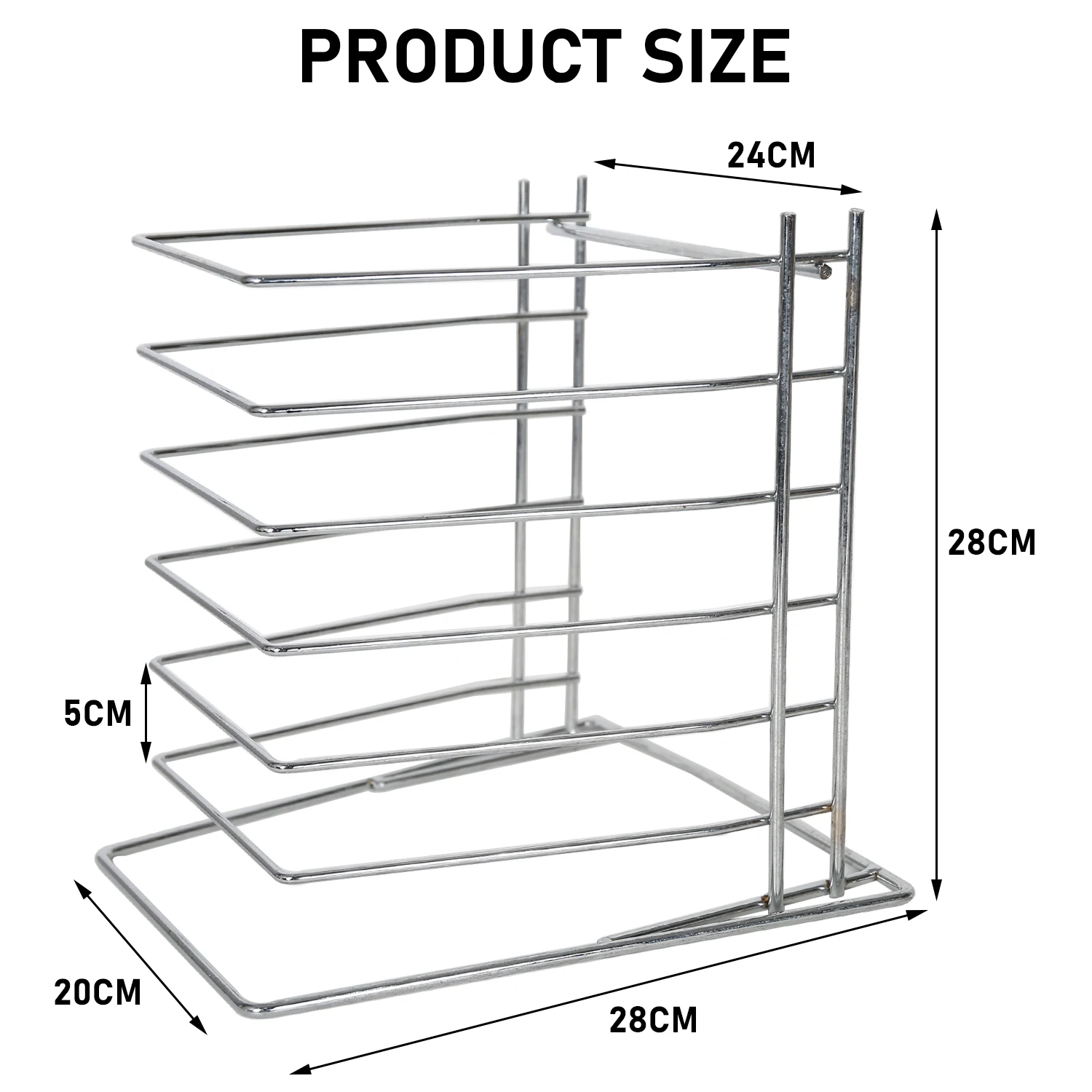 Pizzathome Stainless Steel Pizza Pan Stand 6 Tier 11 inch Pizza Pan Rack Holder for Party et Table Platter Tray Display pizza bakeware pizza saver stands