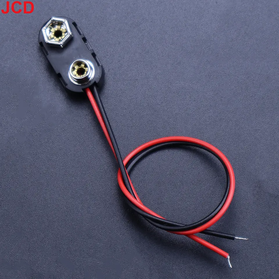 5pc 9V Battery Connector Power Clips DC Jack Male Female Alligator Snap Adapter Wire Holder Cable 9 Volt Lead Socket Plug Barrel image 12