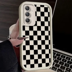 Stylish Black and White Checkered Phone Case - Galaxy A33 5G (1)