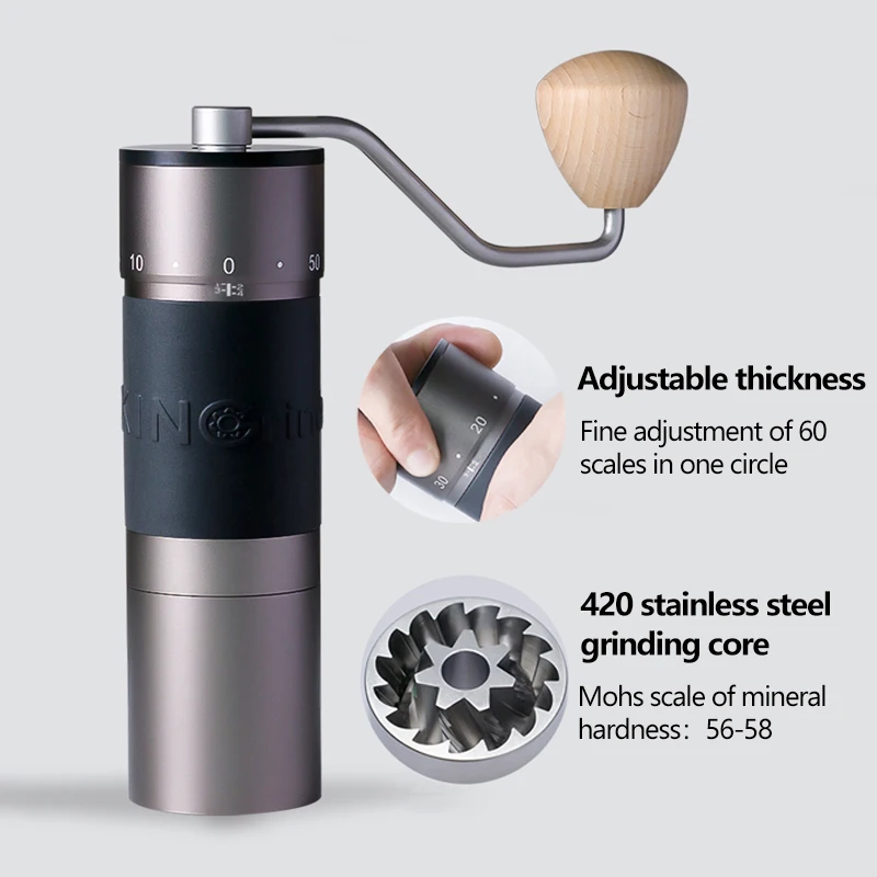 Kingrinder K2/k6 Adjustable Manual Coffee Grinder Portable Mill 420