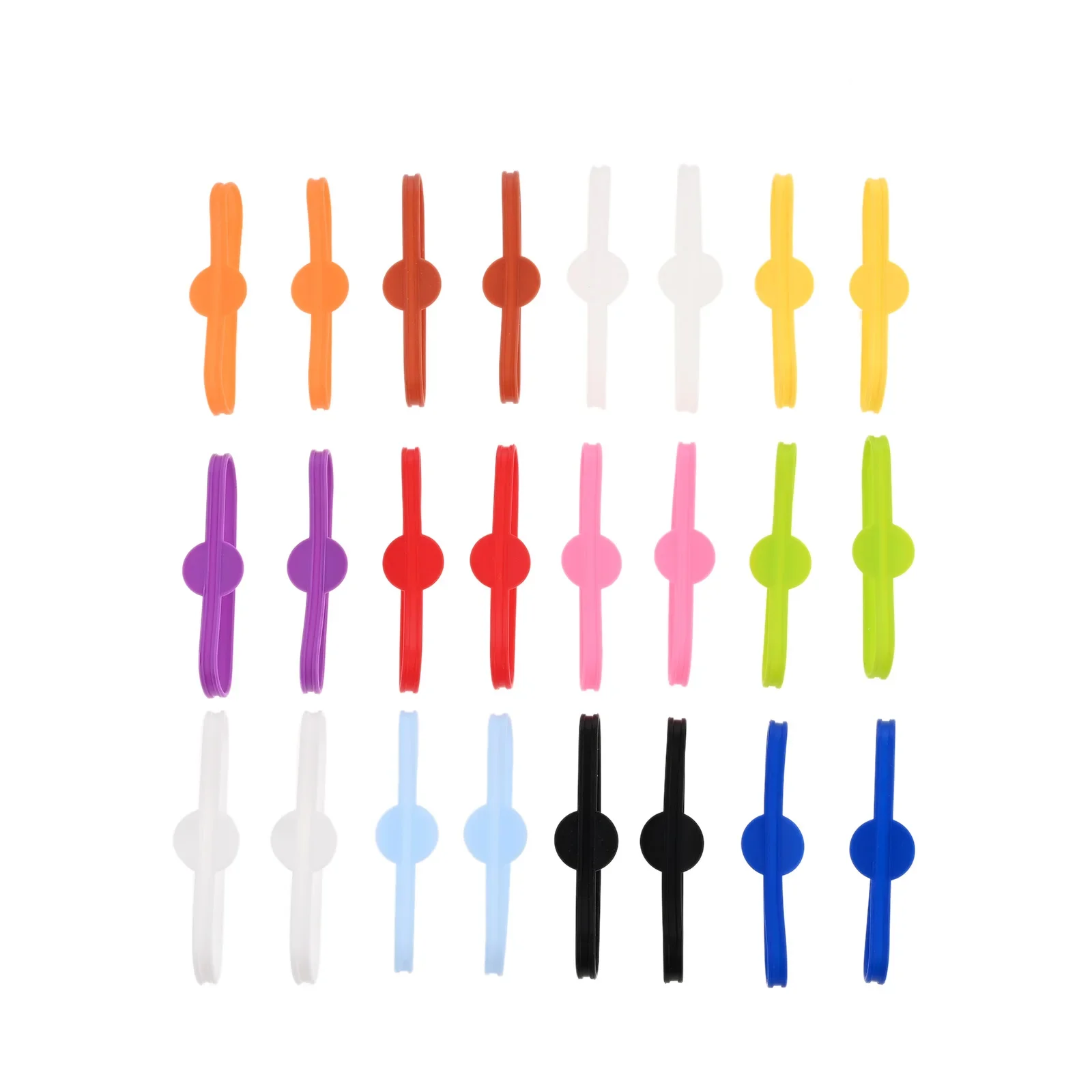 2set/24pcs Food Grade Silicone Wine Glass Markers Universal Durable Reusable Bottle Glass Marker for Home Party Bar Accessories