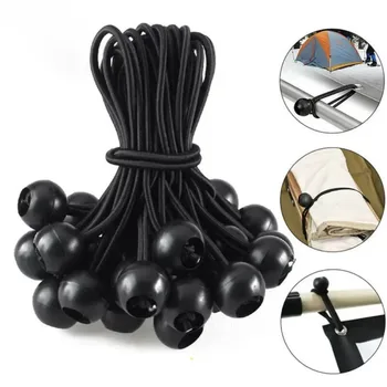 Outdoor Elastic Ball Bungee Rope Heavy Duty Stretchable Straps for Tent Tarpaulin Awning Canopy Shelter Cargo Camping Gear
