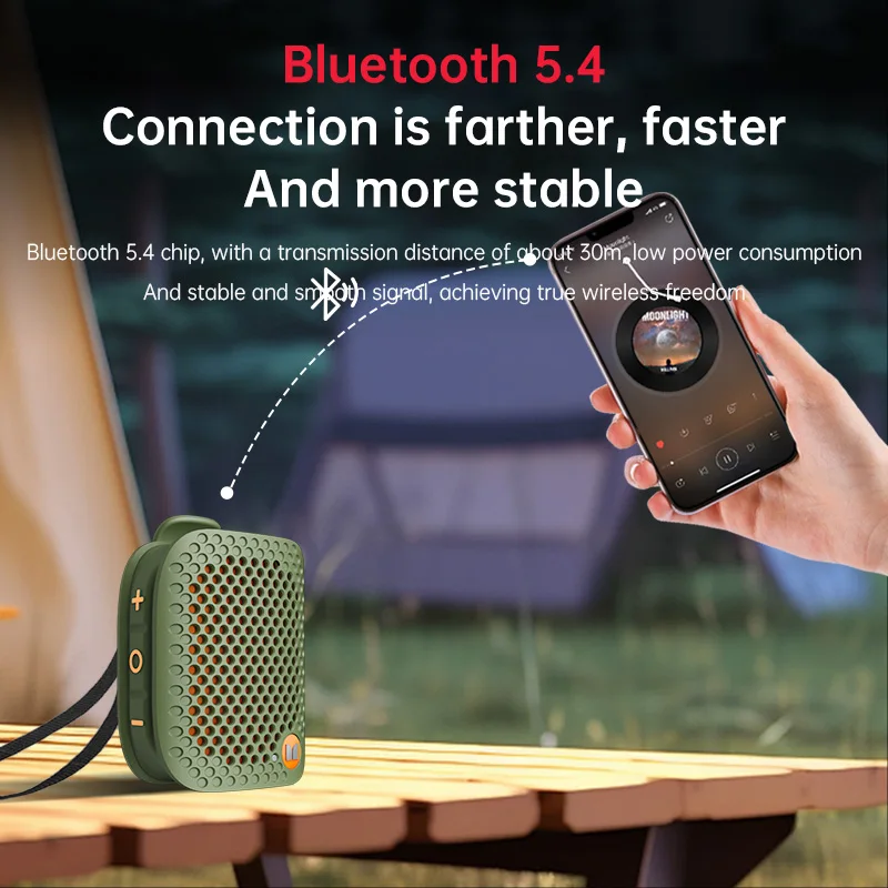 Magnetic Clip-On Bluetooth Speaker with Bass Altavoz Mic 4