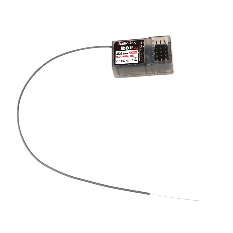 Receptor Radiolink R6F de 6 Canais 2,4 GHz para Carro/Bote