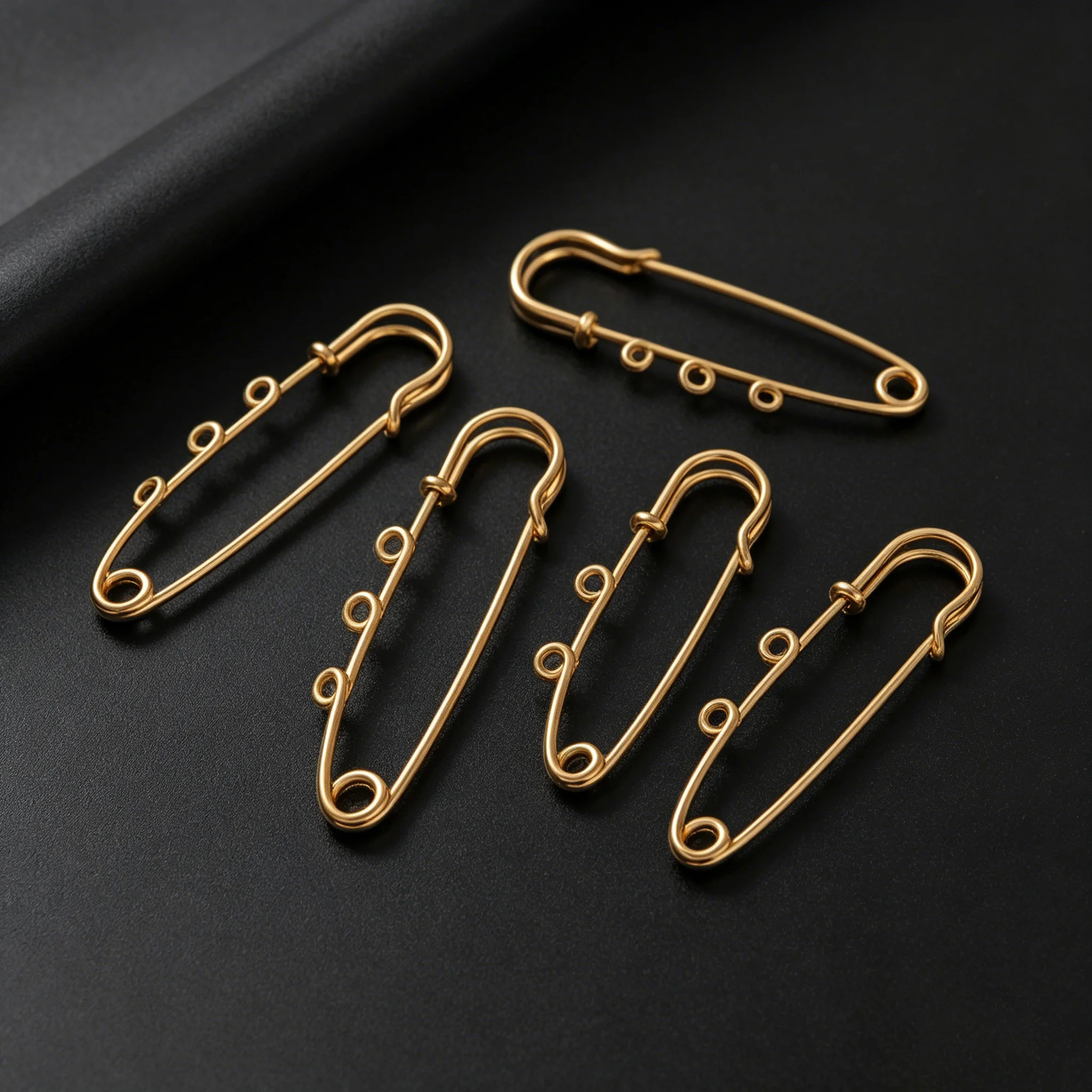 5 Stück/Set Sicherheitsnadeln aus Edelstahl, Rohlinge für Broschen, für DIY-Schmuckherstellung, Zubehör, Bastelbedarf – Detail 3