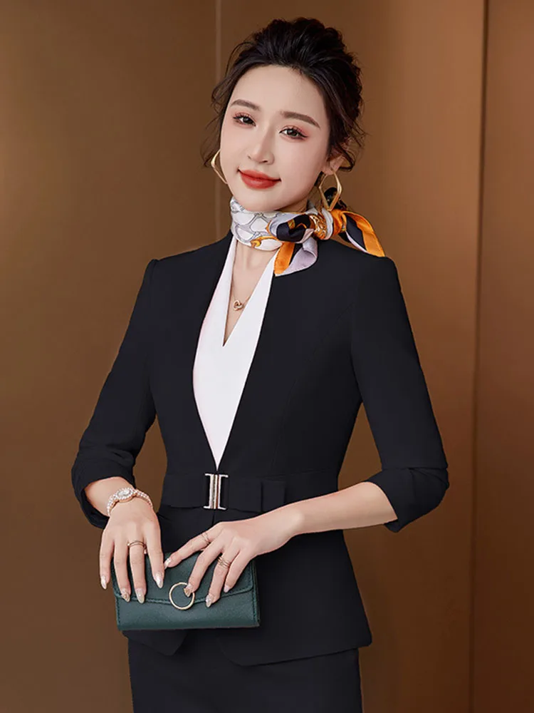 Formal Office Pant Suit For Womens Blazers Pant Set Long Sleeve Uniform  Elegant Feminino Business Formal Work Suit oversize 2XL - AliExpress