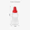 2pcs/Set Cute Mini Bear Seasoning Bottle Squeeze Sauce Bottle Sauce Small Containers Bottles Mustard Honey Ketchup Bottle Suit 6