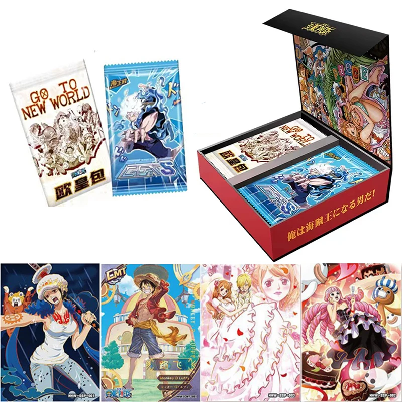 

One Piece Cards The Age of Sin Booster Box Packs Anime Tcg Cartas Luffy Sanji Nami Playing Game Cards Rare Trading Card for Kids
