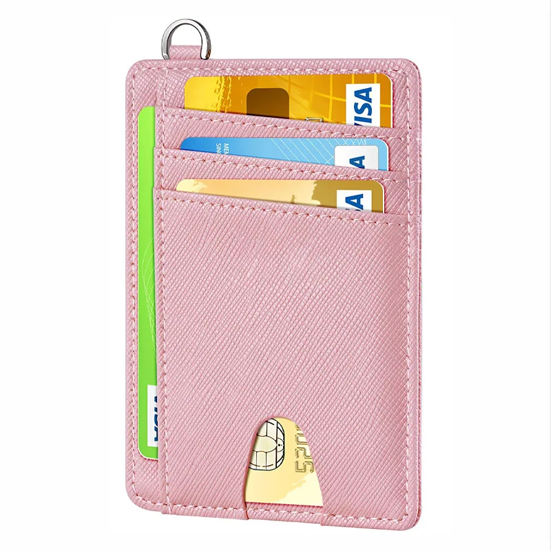 Tanie Slim minimalistyczny portfel z saszetką na karty PU skórzana karta bankowa klip sklep