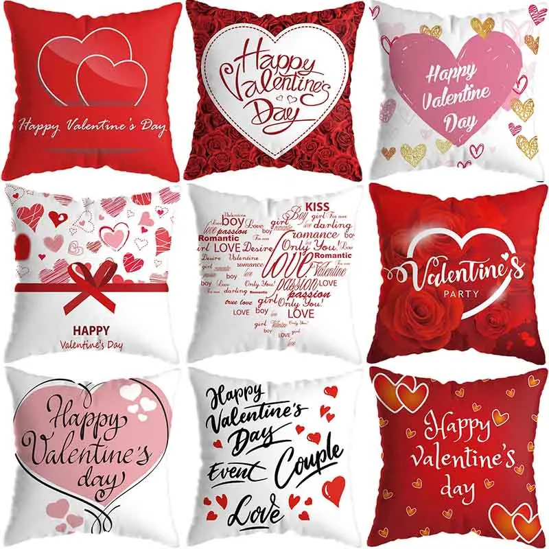 

Sofa Decorative Art Fashion Cartoon Pillowcase Simple Home Decor Modern Simple Love Letter Pillowcase
