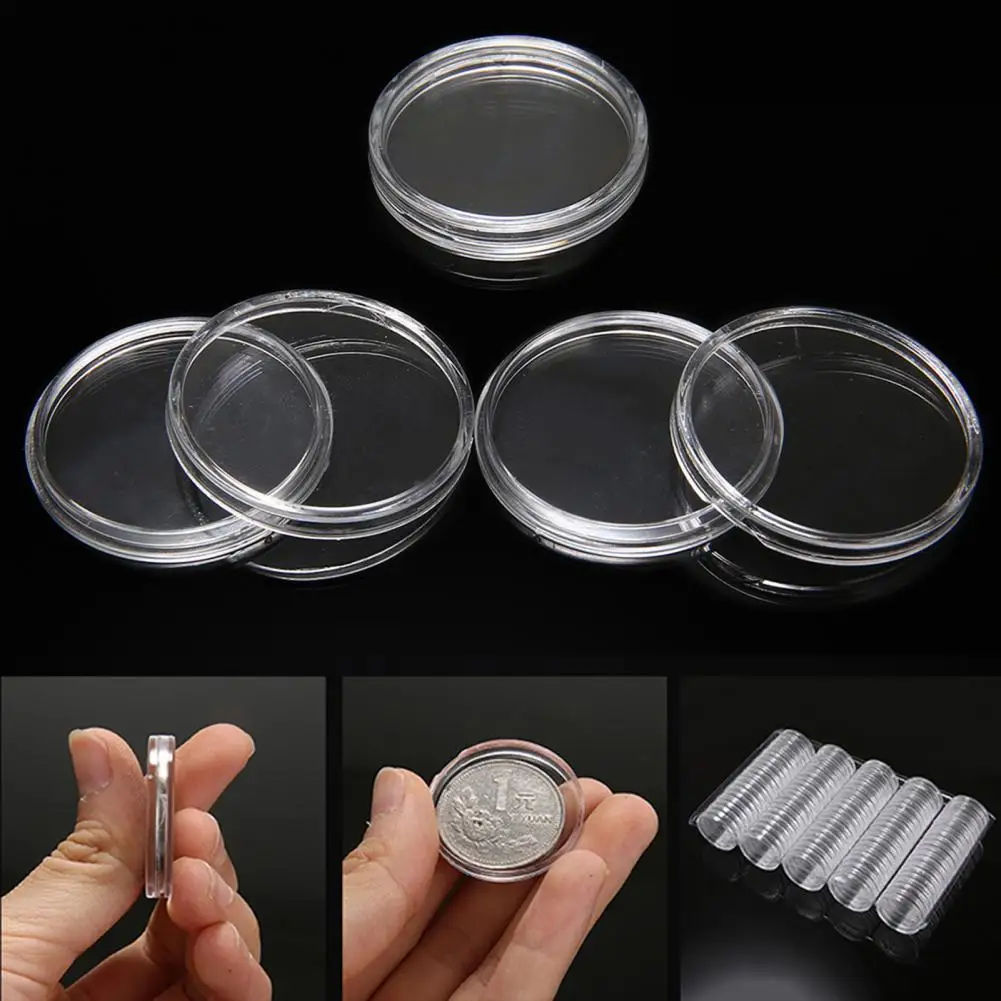 for Award Ceremony Acrylic 27mm Round Shaped Clear Souvenir Coin