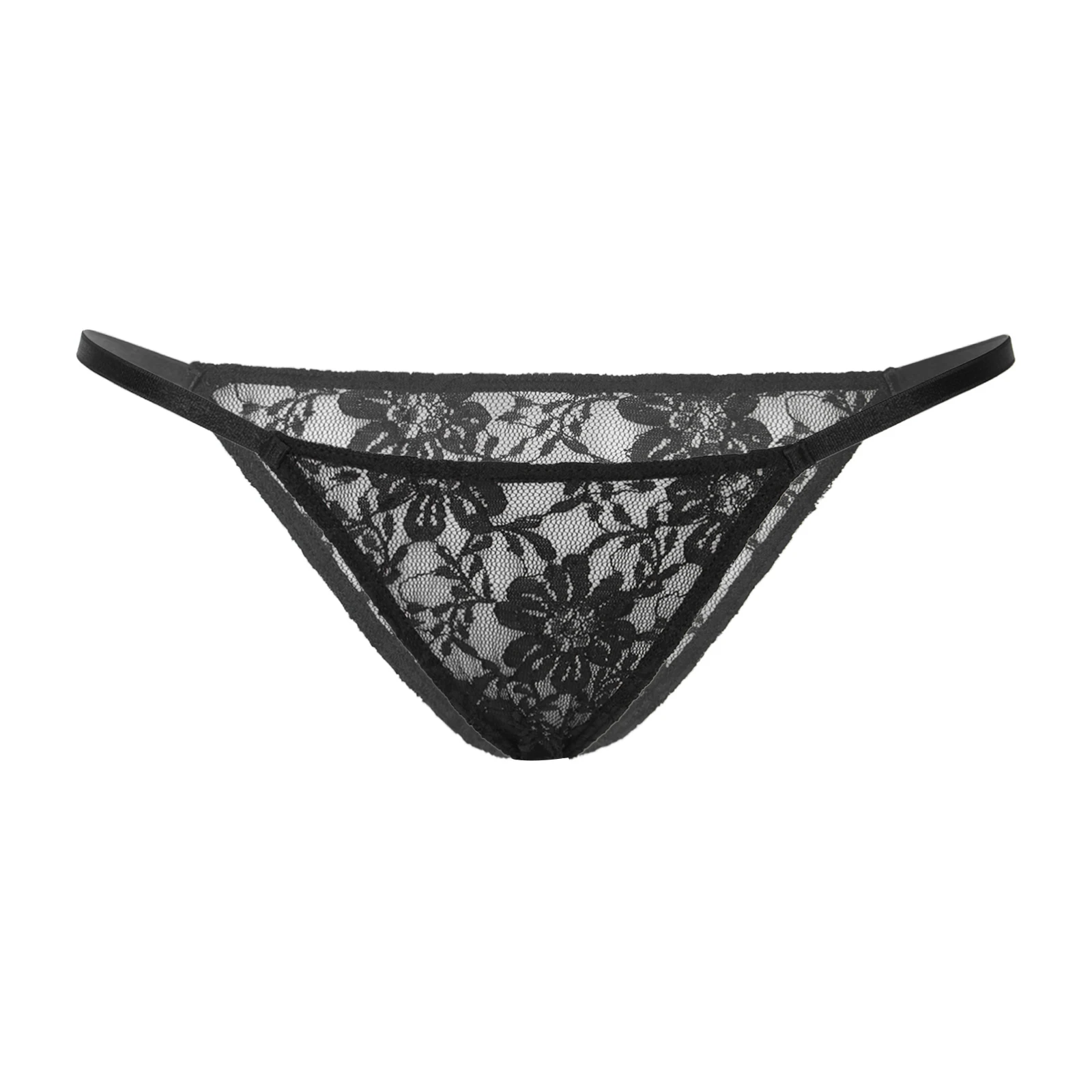 thumbnail image 1 of Mini ropa interior íntima sexi para mujer, bragas transparentes, microcalzoncillos, Tanga de cintura baja, ropa interior con cintura elástica, 1 of 5