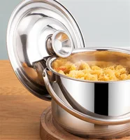 Pot à soupe en acier inoxydable, bol à ragoût, bols, marmite, ustensiles de cuisine, poêle, poignée en métal, casseroles et poêles, ensemble d'ustensiles de cuisine 4