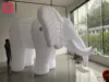 Giant inflatable pure white elephant model amusement park circus interactive bar stage animal model decoration layout 3