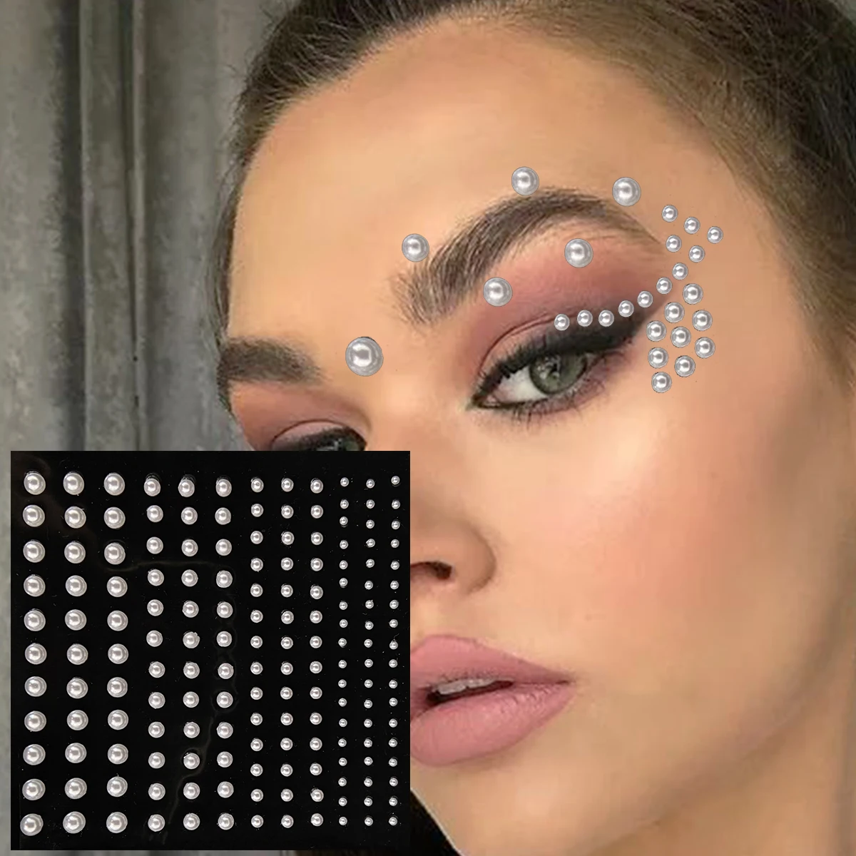 Boho Glitter Rhinestone 3D Crystal Face Eye Stickers Bohemia Tribal Style  Party Make Up Accessories