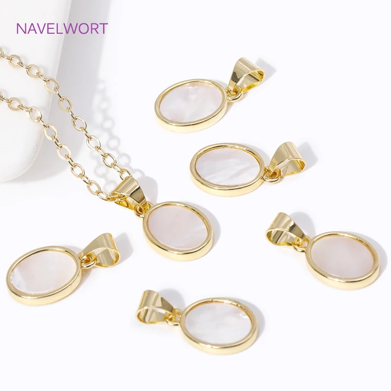 Trendy Multi Styles Charms 18K vergoldetes Messing eingelegte Muschel Charms Anhänger für DIY Schmuckherstellung Halskette Zubehör – Detail 33