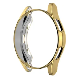 Premium Plated TPU Bumper Cover with Screen Protector for Galaxy Watch - High-Protection, Stylish Design (Gold)
